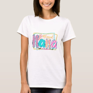 Camiseta Nomes dos netos da Vovó abençoada personalizados