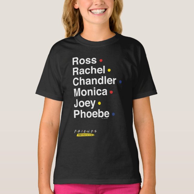 Camiseta Nomes dos Personagens | FRIENDS™ (Frente)