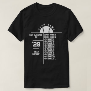Camiseta Nomes e treinadores personalizados do jogador do b
