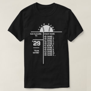 Camiseta Nomes e treinadores personalizados do jogador do b