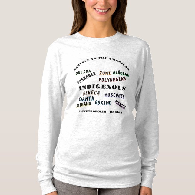 CAMISETA NOMES NATIVOS AMERICANOS EM CAMISETAS-NASCIDOS PAR (Frente)