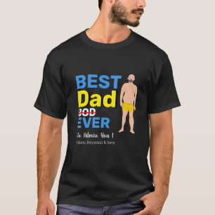 Camiseta Nomes personalizados do pai de Dia de os pais feli