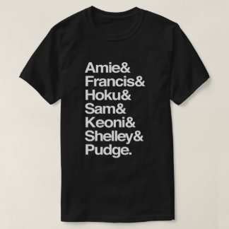 Camiseta Nomes personalizados dos membros da família
