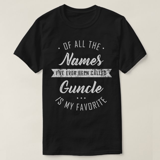 Camiseta Nomes que eu chamei de Presente de Dia de os pais  (Frente do Design)