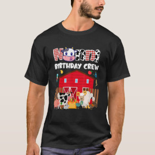 Camiseta Nona Birthday Crew Animal Fazendo Famílias De Quin