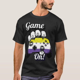 Camiseta Nonbinary Pride Game On Tiger Paw Controller Shirt