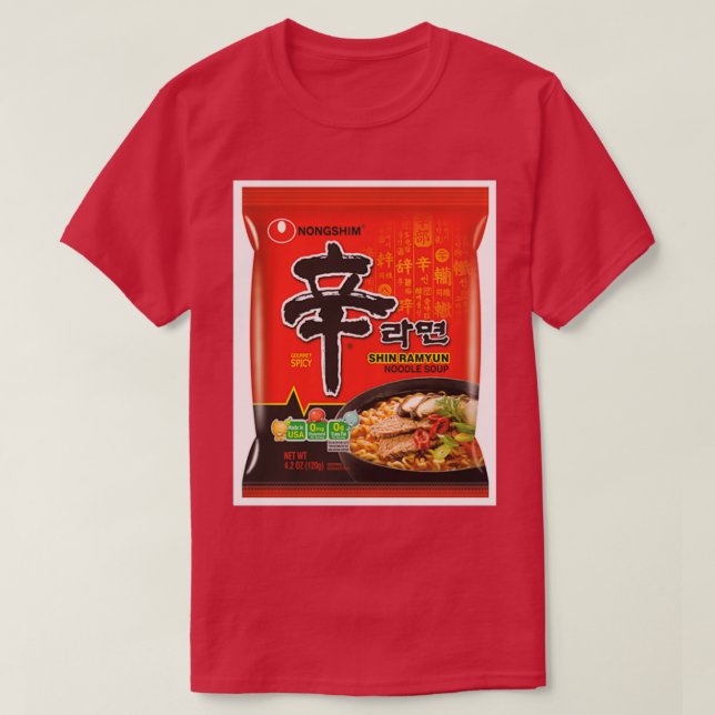 Camiseta Nongshim Shin Ramyun (Espicy)  (Frente do Design)