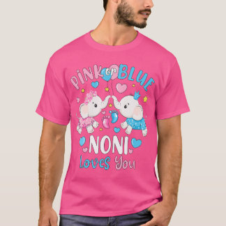 Camiseta Noni Rosa Ou Azul Te Ama Elefante Revelador De Sex