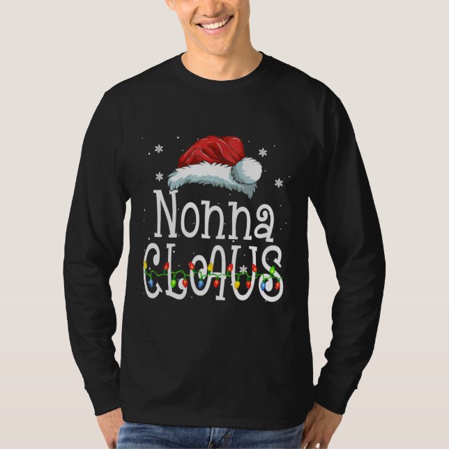 Camiseta Nonna Claus Shirt Christmas Pajama Family (Frente)