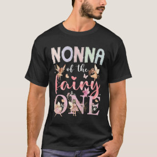 Camiseta Nonna da Fada Um 1º Aniversário da Menina Conto de