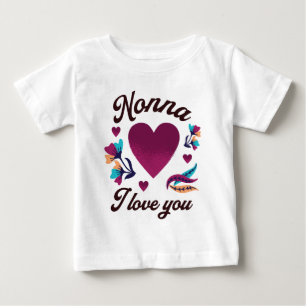 Camiseta Nonna eu amo você, Vovó eu amo você
