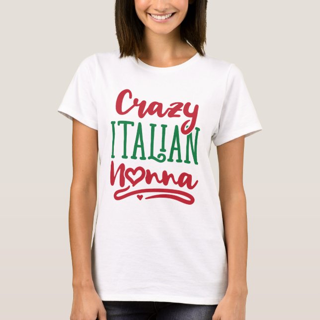 Camiseta Nonna italiana louca (Frente)