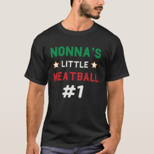 Camiseta Nonna Little Meatball Vovó Italiana Dizendo Menino