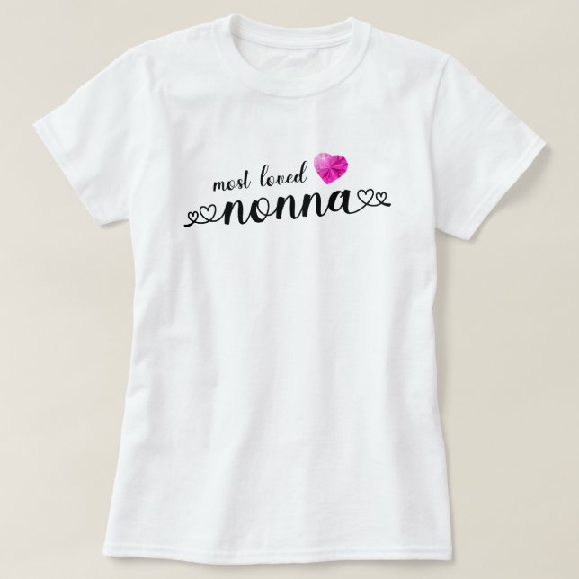Camiseta Nonna Mais Amada (Frente do Design)