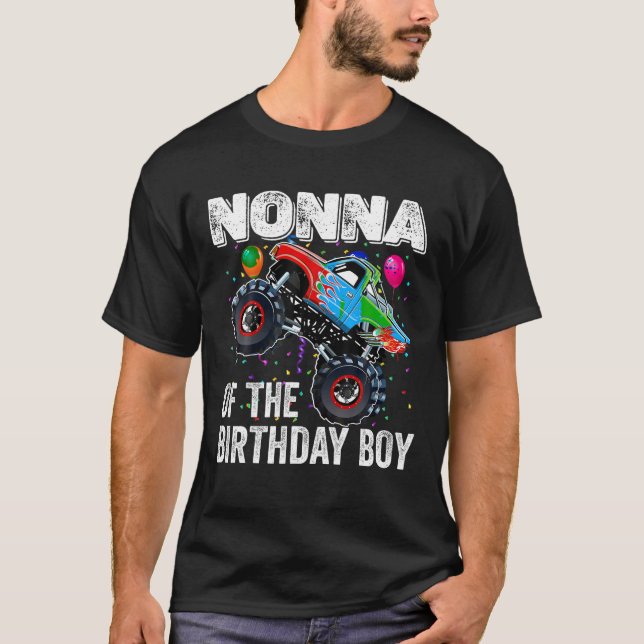 Camiseta Nonna of the Birthday Boy Monster Truck Birthday F (Frente)