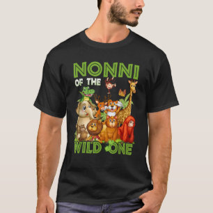 Camiseta Nonni do Safari de Animais de Aniversário do Selva