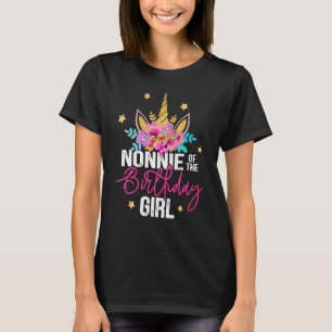 Camiseta Nonnie Of Birthday Girl Party Unicorn Girl