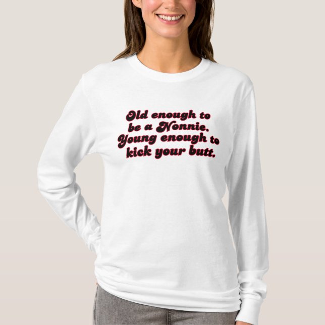Camiseta Nonnie velho bastante (Frente)