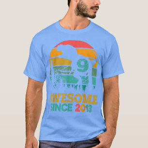 Camiseta Nono Aniversário Dinossauro 9 Anos Meninos Impress