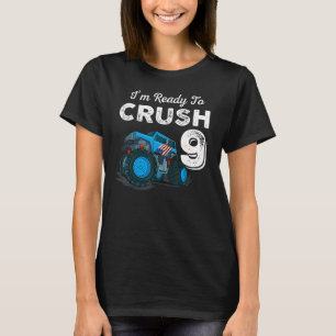 Camiseta Nono Aniversário Garotos Estou Pronto para Esmagar