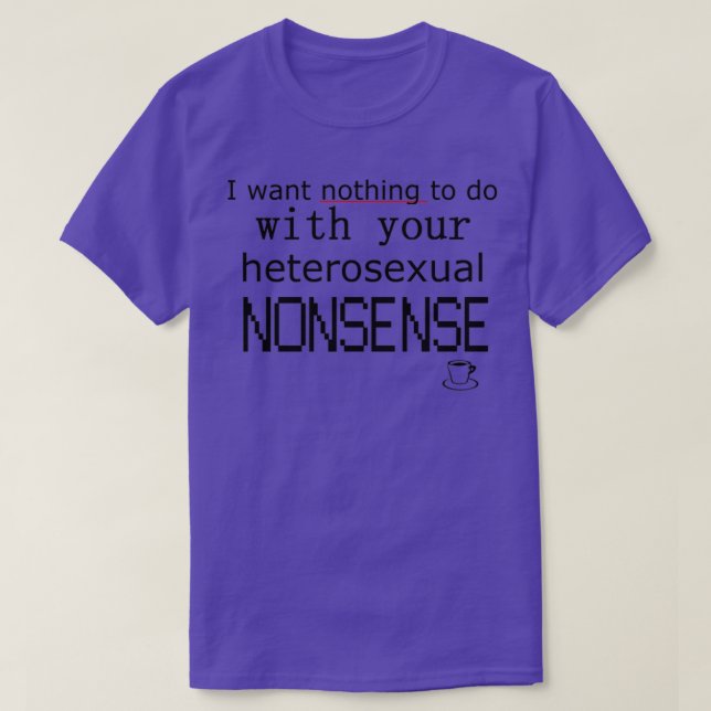 Camiseta NONSENSO heterossexual (Frente do Design)