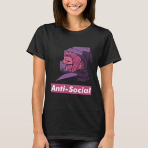Camiseta Noodais de Episódio Japonês Anti Social Facemask