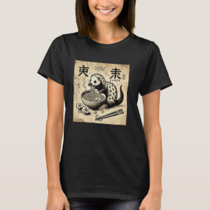 Camiseta Noodles De Arte Em Cavernas Japonesas Sobre A Vida