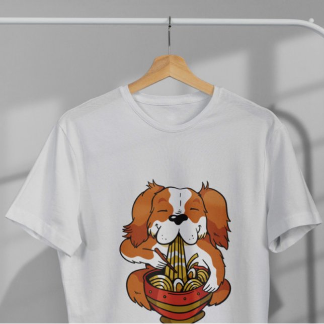 Camiseta Noodles de Ramen Comendo Cachorro (Criador carregado)