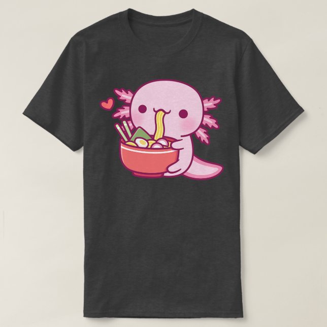 Camiseta Noodles De Ramen Japonês Que Comem Eixo-Cinto (Frente do Design)