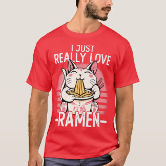 Camiseta Noodles Japoneses Eu Realmente Adoro Ramen Kawaii