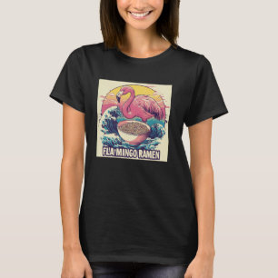 Camiseta Noodles Japoneses Sunset Wave Art Willife Flamingo