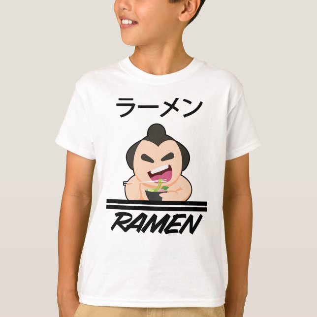 Camiseta Noodles Sumo Wrestler Anime Manga Diversão Japão O (Frente)