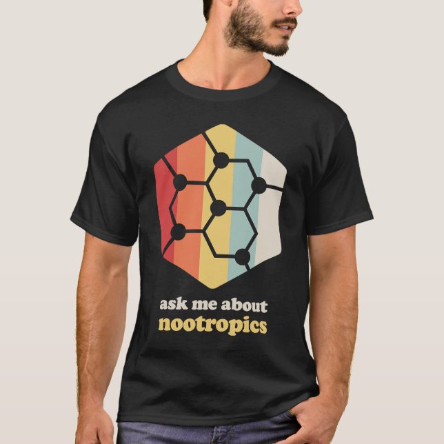 Camiseta Nootropia de Melhoradores Cognitivos de Drogas Int (Frente)