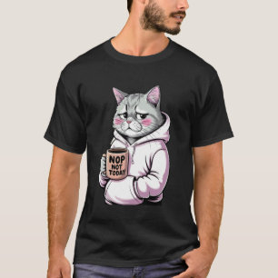 Camiseta Nop Não Hoje, Gatinho Fofo