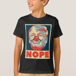 Camiseta Nope Anti Trump Palhaço Vintage Impeach No Don