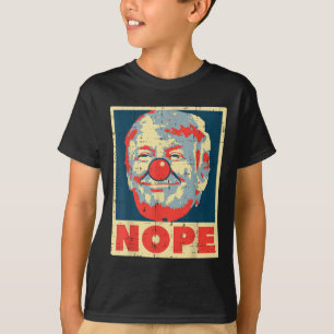 Camiseta Nope Anti Trump Palhaço Vintage Impeach No Don