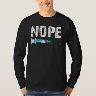 Camiseta Nope Anti Vax Sem Mandato De Vacina Forçada