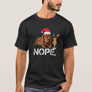 Camiseta Nope Dachshund Engraçado Ideia Para Papais noeis D