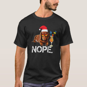 Camiseta Nope Dachshund Engraçado Ideia Para Papais noeis D