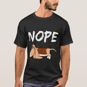 Camiseta Nope Dachshund Preguiçoso Para Crianças Do Cão