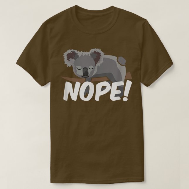 Camiseta Nope koala Bear (Frente do Design)