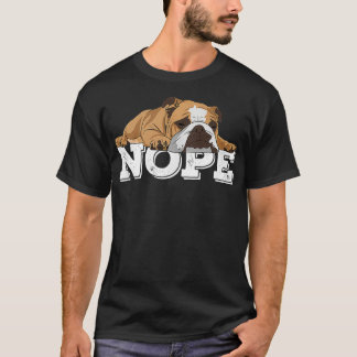 Camiseta Nope Lazy English Buldogue Dog Lover