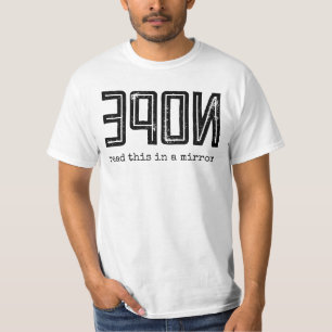 Camiseta NOPE leu isso no espelho, vintage retro typografia
