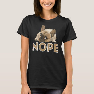 Camiseta Nope Lpreguiçoso Francês Engraçado Francês Cachorr