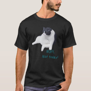 Camiseta NOPE não é hoje gráfico de gato preguiçoso