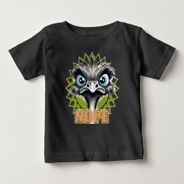 Camiseta NOPE Ostrich Black Baby Tee (Frente)