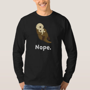 Camiseta Nope Otter Nap Dormindo Pajama Nightvestido
