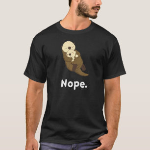 Camiseta Nope Otter Nap Dormindo Pajama Nightvestido