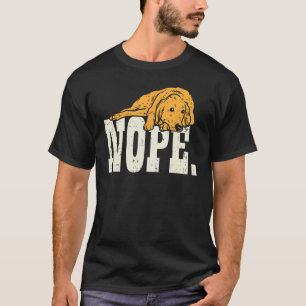 Camiseta Nope Ouro Preguiçoso Retriever Labrador Cachorro C