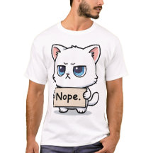 Nope Sign Cat